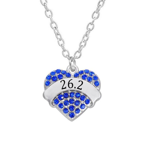 drop ship metal alloy crystal hearts full marathon sign 26.2 charm necklaces pendant, Silver
drop ship metal alloy crystal hearts full marathon sign 26.2 charm necklaces pendant, Silver