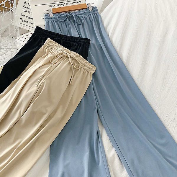 ly varey lin spring summer lace up elastic high waist casual trousers women korean style solid drape wide leg pants 210526, Black;white
ly varey lin spring summer lace up elastic high waist casual trousers women korean style solid drape wide leg pants 210526, Black;white