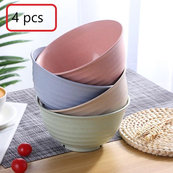 bowls 4pcs/set wheat straw sets breakfast cereal container for salad ramen soup tableware kids family
bowls 4pcs/set wheat straw sets breakfast cereal container for salad ramen soup tableware kids family