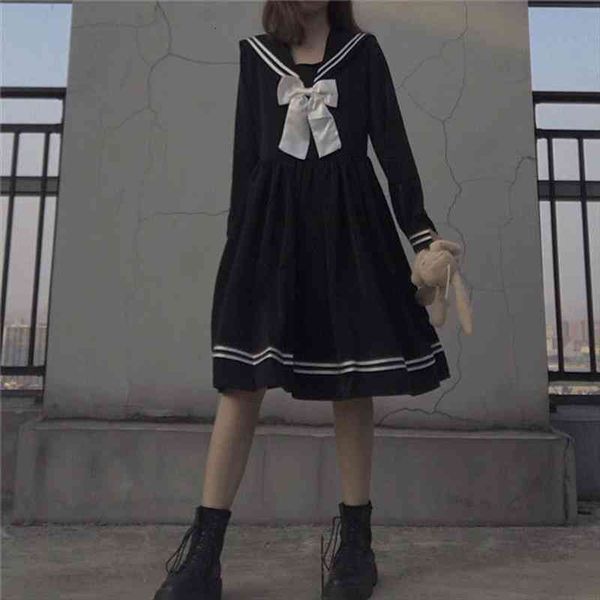 japanese lolita dress kawaii sweet bowknot robes long-sleeve black knee-length navy dress preppy party women summer, Black;gray
japanese lolita dress kawaii sweet bowknot robes long-sleeve black knee-length navy dress preppy party women summer, Black;gray