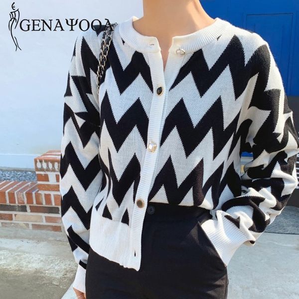 genayooa autumn vintage cardigan long sleeve knitted sweater women patchwork ladies jumper contrast feminino korean fashion 210417, White;black
genayooa autumn vintage cardigan long sleeve knitted sweater women patchwork ladies jumper contrast feminino korean fashion 210417, White;black