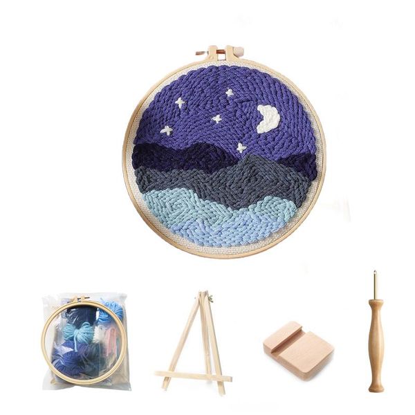 needlework diy punch needle embroidery kit for beginner moon night cross stitch set handmade wool work sewing art craft painting other arts
needlework diy punch needle embroidery kit for beginner moon night cross stitch set handmade wool work sewing art craft painting other arts