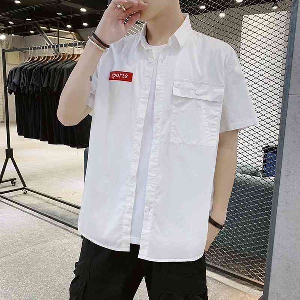 short sleeve summer new 5-sleeve korean cool fashion casual shirt men's coat, White;black
short sleeve summer new 5-sleeve korean cool fashion casual shirt men's coat, White;black