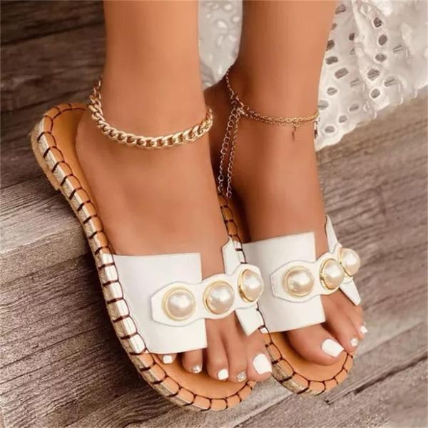 sandals women pearl summer elegant fish mouth slip on ladies casual slippers 36-43 large-sized female flat slides w0n1, Black
sandals women pearl summer elegant fish mouth slip on ladies casual slippers 36-43 large-sized female flat slides w0n1, Black