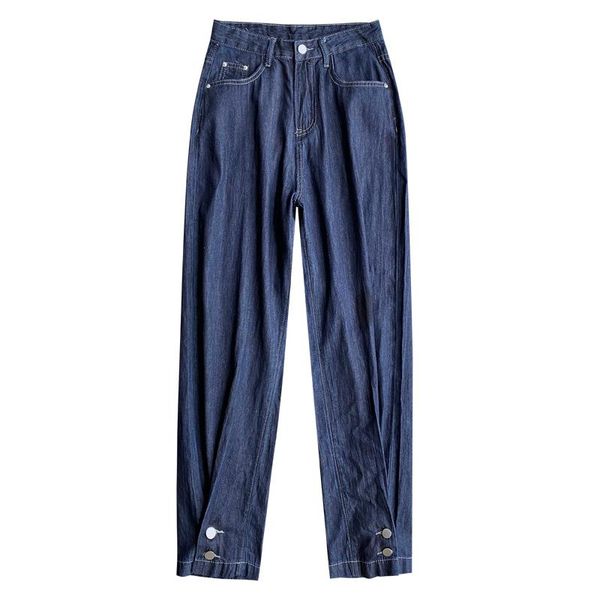 women's jeans women vintage washed tooling loose high waist wide leg pants fashion double button straight, Blue
women's jeans women vintage washed tooling loose high waist wide leg pants fashion double button straight, Blue