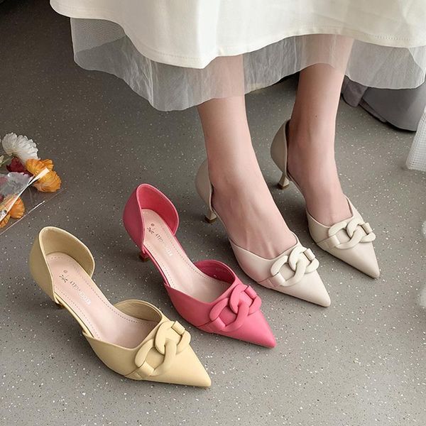 dress shoes fashio women candy color shallow pumps nice spring summer thin high heels woman soft chain pointed toe single, Black
dress shoes fashio women candy color shallow pumps nice spring summer thin high heels woman soft chain pointed toe single, Black