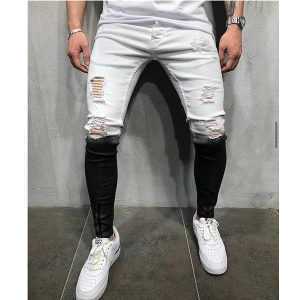 men's jeans white gradient skinny ripped broken punk pants homme hip hop men business casual slim, Blue
men's jeans white gradient skinny ripped broken punk pants homme hip hop men business casual slim, Blue