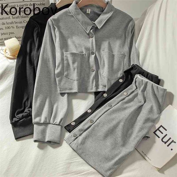 korobov women sets korean knit cardigans and high waist skirts women two pieces outfits vintage ol button sweatsuits 210430, White
korobov women sets korean knit cardigans and high waist skirts women two pieces outfits vintage ol button sweatsuits 210430, White