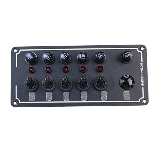 parts 6 gang marine toggle switch panel dc 12v/24v fused on/off overload with light for boat caravan rv
parts 6 gang marine toggle switch panel dc 12v/24v fused on/off overload with light for boat caravan rv