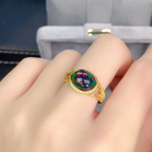 cluster rings luxury atmosphere selling style natural black opal ring 925 silver women's noble and elegant 8*10mm, Golden;silver
cluster rings luxury atmosphere selling style natural black opal ring 925 silver women's noble and elegant 8*10mm, Golden;silver