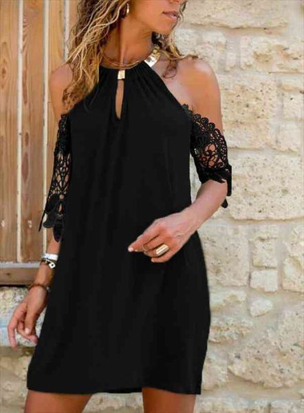 women halter lace dress lady black dress femme mini backless streetwear clothes summer woman dresses vestido, Black;gray
women halter lace dress lady black dress femme mini backless streetwear clothes summer woman dresses vestido, Black;gray