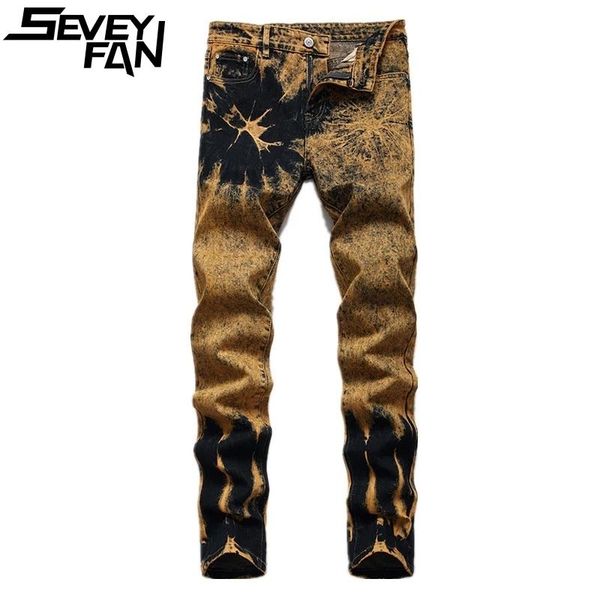 men's jeans seveyfan retro tie dye printed yellow snowflake washed stretch straight fit denim pants trendy urban for male, Blue
men's jeans seveyfan retro tie dye printed yellow snowflake washed stretch straight fit denim pants trendy urban for male, Blue