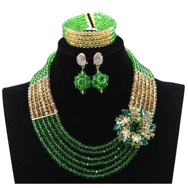earrings & necklace charming grass green african crystal beads wedding jewelry set flower brooches nigerian gold hx328, Silver
earrings & necklace charming grass green african crystal beads wedding jewelry set flower brooches nigerian gold hx328, Silver