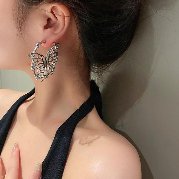hoop & huggie fashion hollow butterfly big earrings for women girls metal design atmospheric temperament earring female party jewelry, Golden;silver
hoop & huggie fashion hollow butterfly big earrings for women girls metal design atmospheric temperament earring female party jewelry, Golden;silver
