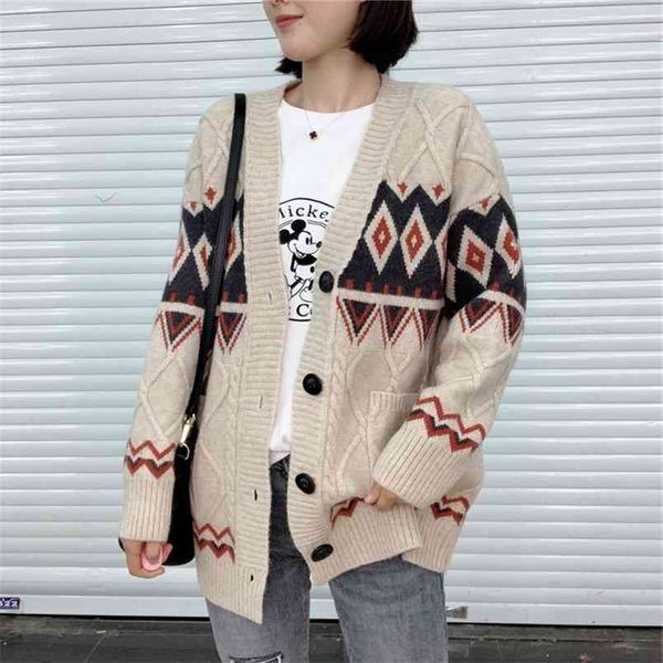 women sweaters cardigans autumn winter casual plaid v-neck single breasted puff sleeve loose sweater coat 210427, White;black
women sweaters cardigans autumn winter casual plaid v-neck single breasted puff sleeve loose sweater coat 210427, White;black