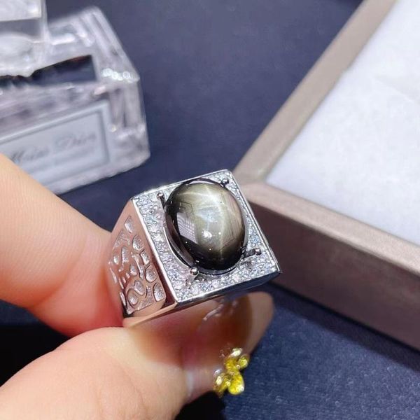 cluster rings big size masculine ring black star sapphire gemstone for men 925 sterling silver birthday gift souvenir love man, Golden;silver
cluster rings big size masculine ring black star sapphire gemstone for men 925 sterling silver birthday gift souvenir love man, Golden;silver