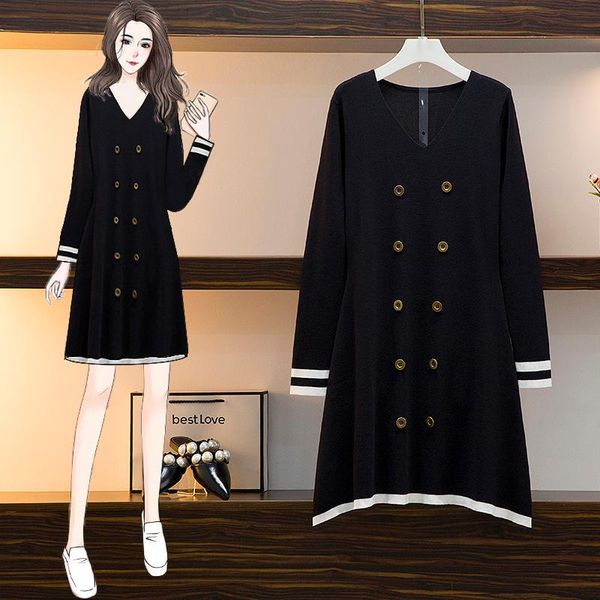 l-4xl fashion dress bouble-breasted temperament mid-length v-neck long-sleeved red navy blue elegant blouse comfortable casual dresses, Black;gray
l-4xl fashion dress bouble-breasted temperament mid-length v-neck long-sleeved red navy blue elegant blouse comfortable casual dresses, Black;gray