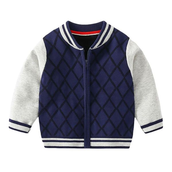 pullover 1-7y boys girls autumn winter knit baseball jacket zipper up casual outwear baby sportwear coat children clothing, Blue
pullover 1-7y boys girls autumn winter knit baseball jacket zipper up casual outwear baby sportwear coat children clothing, Blue