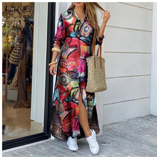 casual dresses autumn long dress women sleeve lapel button up cotton print shirt irregular maxi for vestidos de mujer, Black;gray
casual dresses autumn long dress women sleeve lapel button up cotton print shirt irregular maxi for vestidos de mujer, Black;gray