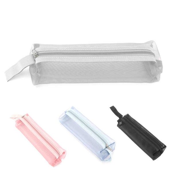 storage bags pencil case large capacity simple transparent mesh stationery bag for students
storage bags pencil case large capacity simple transparent mesh stationery bag for students