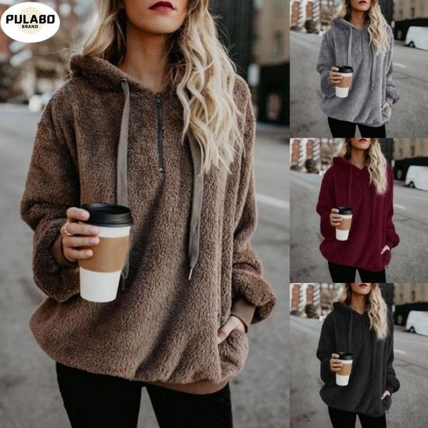 women's hoodies & sweatshirts fashing women fleece 2021 long sleeve hooded pullover sweatshirt autumn winter warm zipper pocket fur coa, Black
women's hoodies & sweatshirts fashing women fleece 2021 long sleeve hooded pullover sweatshirt autumn winter warm zipper pocket fur coa, Black
