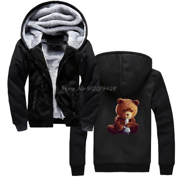 men's hoodies & sweatshirts funny teddy bear smoking bong hoodie men winter thicken hooded sweatshirt coat jacket streetwear, Black
men's hoodies & sweatshirts funny teddy bear smoking bong hoodie men winter thicken hooded sweatshirt coat jacket streetwear, Black