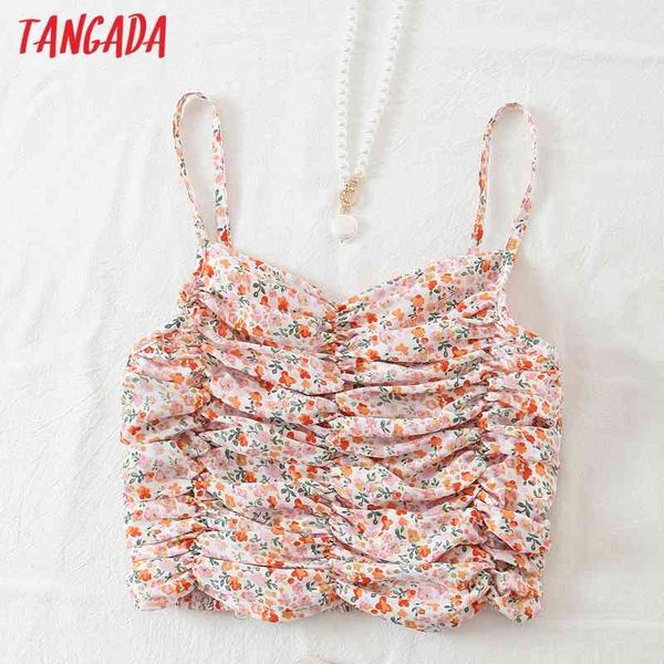 women floral print beach camis crop spaghetti strap sleeveless backless female casual sl45 210416, White
women floral print beach camis crop spaghetti strap sleeveless backless female casual sl45 210416, White