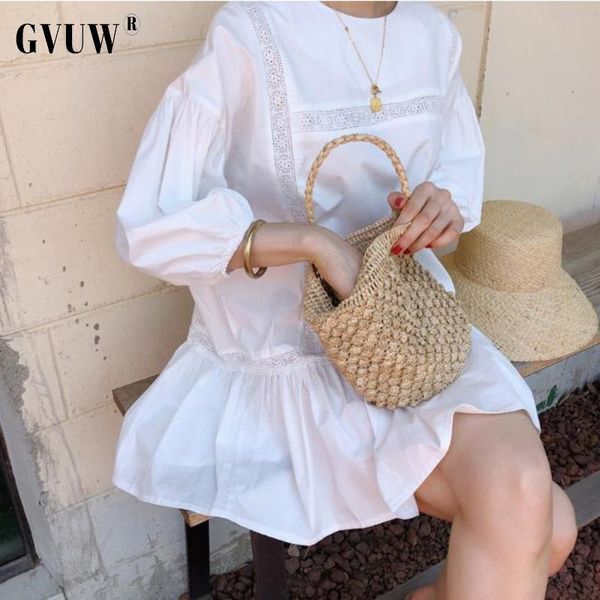spring summer fashion tide women dress white three quarter sleeve round collar loose elegant office lady 20d512 casual dresses, Black;gray
spring summer fashion tide women dress white three quarter sleeve round collar loose elegant office lady 20d512 casual dresses, Black;gray