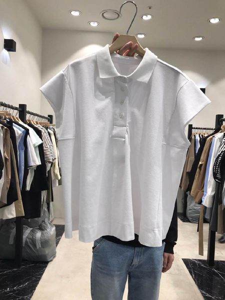 women's t-shirt 2021 summer style simple temperament pure color button lapel sleeveless ropa plus size mujer, White
women's t-shirt 2021 summer style simple temperament pure color button lapel sleeveless ropa plus size mujer, White