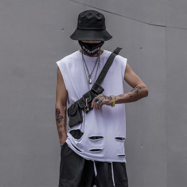 men' tank sleeveless loose summer personalized vest do old undershirt retro men clothing mens crop top, White;black
men' tank sleeveless loose summer personalized vest do old undershirt retro men clothing mens crop top, White;black