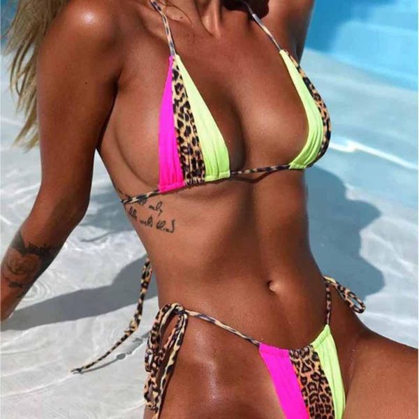 women's swimwear micro bikini 2021 swimsuit push up women patchwork set leopard halter backless female thong biquini, White;black
women's swimwear micro bikini 2021 swimsuit push up women patchwork set leopard halter backless female thong biquini, White;black