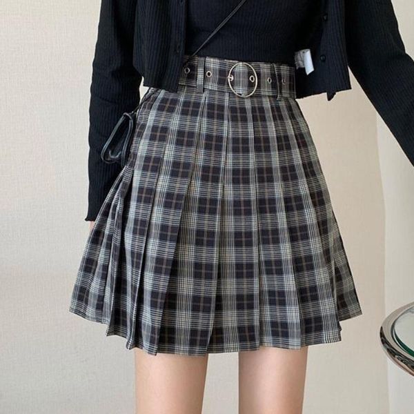 skirts houzhou vintage plaid skirt women harajuku grunge belt high waisted pleated mini preppy style gothic streetwear autumn, Black
skirts houzhou vintage plaid skirt women harajuku grunge belt high waisted pleated mini preppy style gothic streetwear autumn, Black