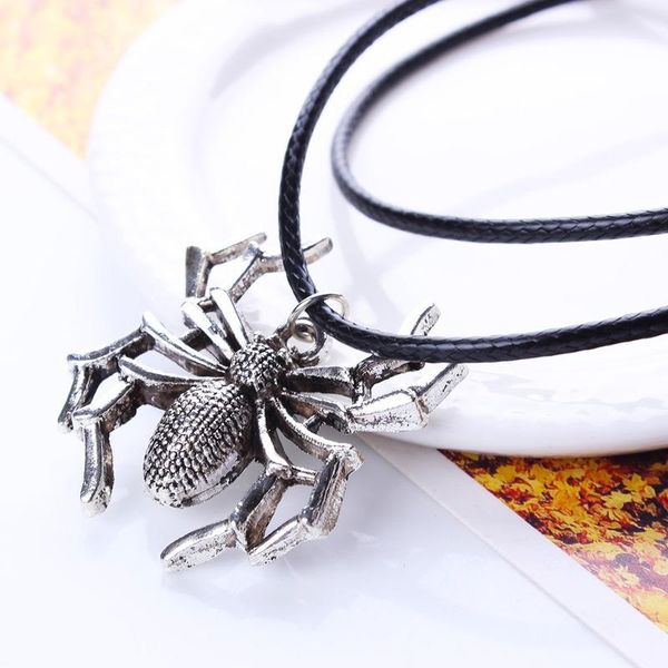 pendant necklaces 2021 fashion retro choker necklace cute spider leather cord clavicle chain for women men jewelry, Silver
pendant necklaces 2021 fashion retro choker necklace cute spider leather cord clavicle chain for women men jewelry, Silver