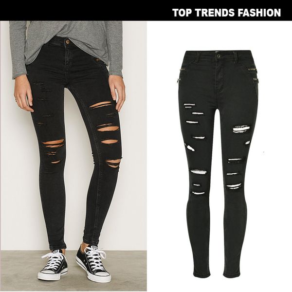 charcoal black medium waist slim fit zipper worn holes denim capris large women's wear, Blue
charcoal black medium waist slim fit zipper worn holes denim capris large women's wear, Blue