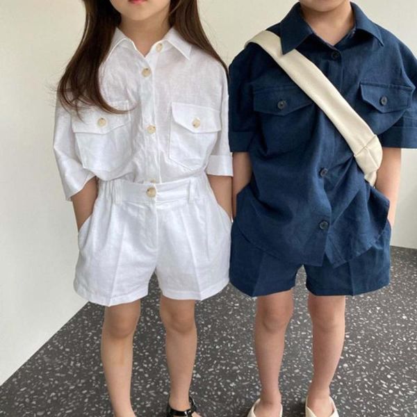 clothing sets children solid cotton two pieces set boys girls loose 2pcs outfits kids 2021 single breasted and multi-pocket short, White
clothing sets children solid cotton two pieces set boys girls loose 2pcs outfits kids 2021 single breasted and multi-pocket short, White