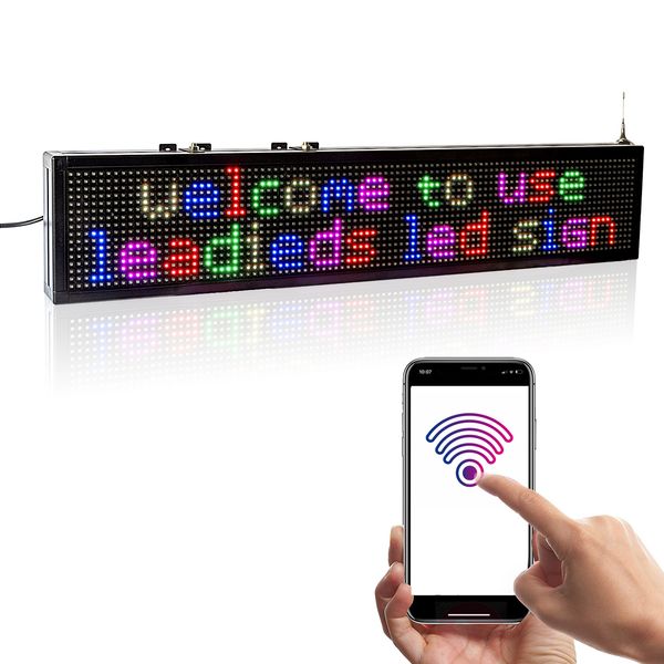 40x6inch rgb wifi 7colors smd led ads signs storefront message boardopen sign programmable scrolling display for coffee bar
40x6inch rgb wifi 7colors smd led ads signs storefront message boardopen sign programmable scrolling display for coffee bar