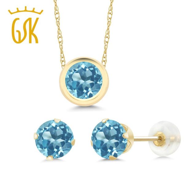 gemstoneking 2.70 ct round natural blue z jewelry set for women 14k yellow gold pendant earrings bracelet, & necklace, Black
gemstoneking 2.70 ct round natural blue z jewelry set for women 14k yellow gold pendant earrings bracelet, & necklace, Black