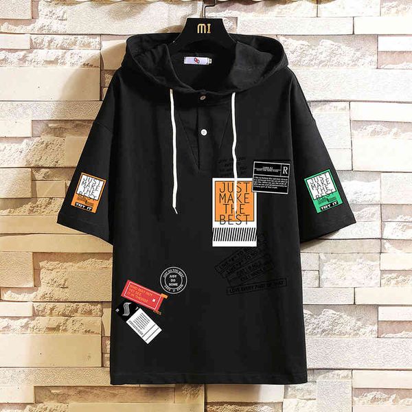 men's t-shirts tees summer print short sleeve with hooded t shirt hip hop streetwear sports tshirt drop 9fhp, White;black
men's t-shirts tees summer print short sleeve with hooded t shirt hip hop streetwear sports tshirt drop 9fhp, White;black