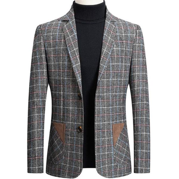 men's suits & blazers men spring blazer business casual plaid suit jackets slim fit trend jacket male outerwear terno masculino, White;black
men's suits & blazers men spring blazer business casual plaid suit jackets slim fit trend jacket male outerwear terno masculino, White;black
