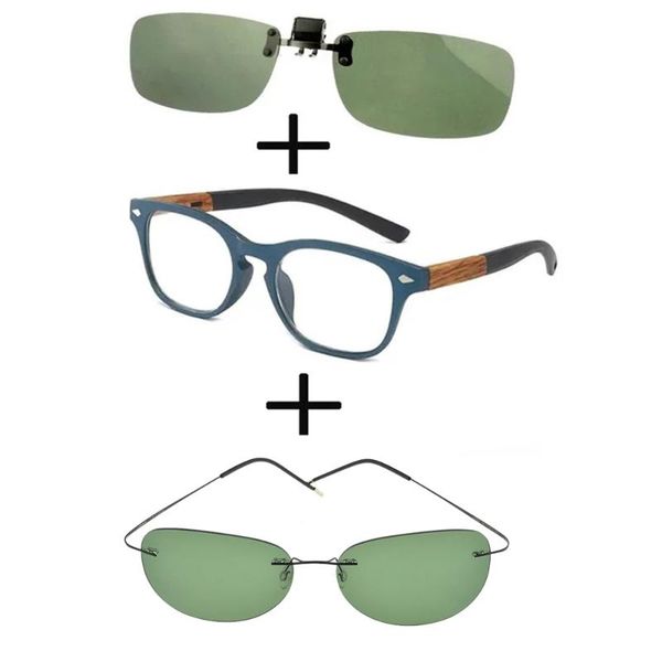 sunglasses 3pcs comfortable wooden squared frame reading glasses for men women + polarized thin leg metal clip, White;black
sunglasses 3pcs comfortable wooden squared frame reading glasses for men women + polarized thin leg metal clip, White;black