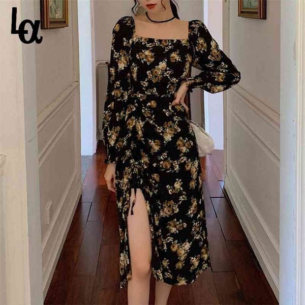 elegant floral dress women long sleeve midi vintage square collar french retro chic party autumn korean style 210519, Black;gray
elegant floral dress women long sleeve midi vintage square collar french retro chic party autumn korean style 210519, Black;gray
