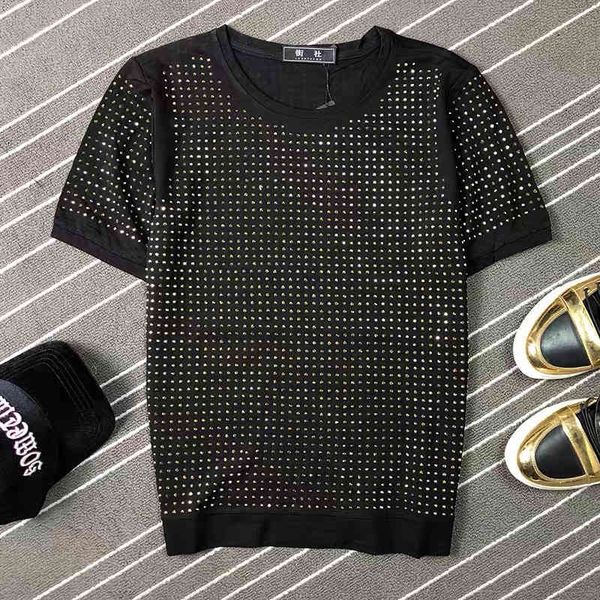 men's t-shirts of the men will see puncture skinny fit t rivet full male broca de sleeve short personality t-shirt 2lxc, White;black
men's t-shirts of the men will see puncture skinny fit t rivet full male broca de sleeve short personality t-shirt 2lxc, White;black
