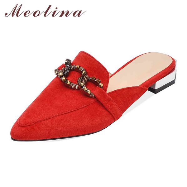 summer slippers women shoes crystal low heel mules pointed toe casual female spring red plus size 33-46 210517, Black
summer slippers women shoes crystal low heel mules pointed toe casual female spring red plus size 33-46 210517, Black