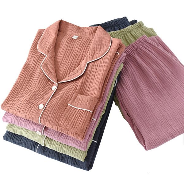 women's sleepwear spring new men and women couples gauze cotton soft breathable full-sleeve simple japanese style solid color home, Black;red
women's sleepwear spring new men and women couples gauze cotton soft breathable full-sleeve simple japanese style solid color home, Black;red