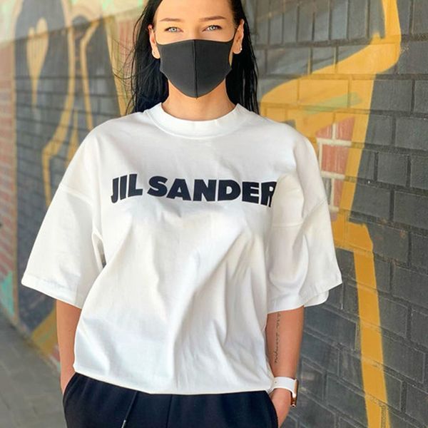 100%cotton jil sander er chic letters printed t shirt for women oversized summer tshirts simple streetwear fashion ladies, White
100%cotton jil sander er chic letters printed t shirt for women oversized summer tshirts simple streetwear fashion ladies, White