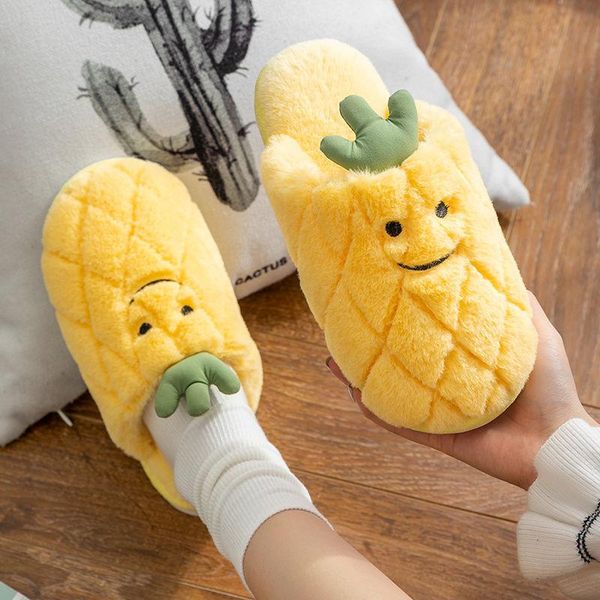 style fashion yellow women indoors slippers basic round toe flat plush pineapple, Black
style fashion yellow women indoors slippers basic round toe flat plush pineapple, Black