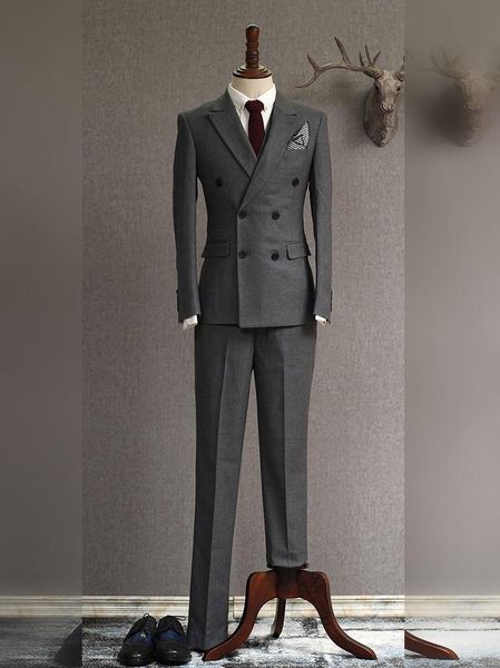 men's suits & blazers (jacket+pants) double breasted dark grey 2 piece groom tuexdos for wedding formal prom suit party evening blazer, White;black
men's suits & blazers (jacket+pants) double breasted dark grey 2 piece groom tuexdos for wedding formal prom suit party evening blazer, White;black