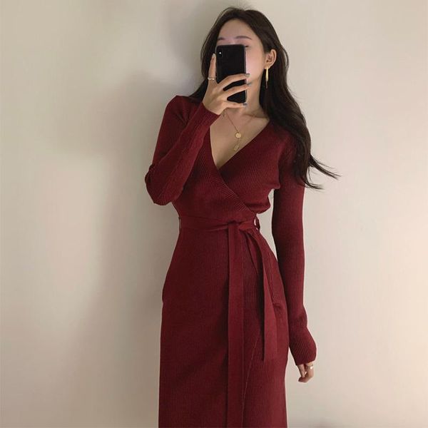 casual dresses winter for women elegant belted midi sweater dress v neck long sleeve ribbed knitted bodycon, Black;gray
casual dresses winter for women elegant belted midi sweater dress v neck long sleeve ribbed knitted bodycon, Black;gray