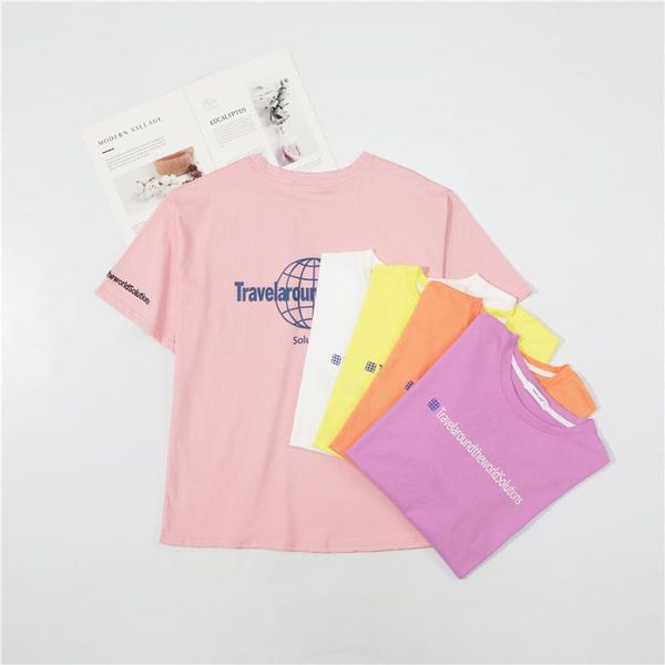 women's t-shirt round neck cotton casual loose breathable letter printing simple short sleeve lovers, White
women's t-shirt round neck cotton casual loose breathable letter printing simple short sleeve lovers, White