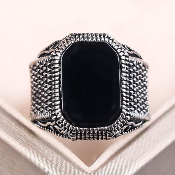 cluster rings vintage black stone men's ring punk ancient silver color chunky finger for male party classic pattern charm jewelry gift, Golden;silver
cluster rings vintage black stone men's ring punk ancient silver color chunky finger for male party classic pattern charm jewelry gift, Golden;silver